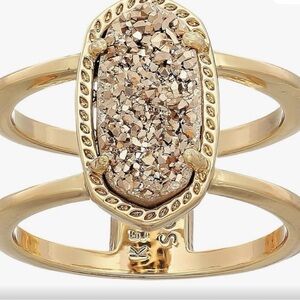 Kendra Scott Gold Double Band Druzy Ring